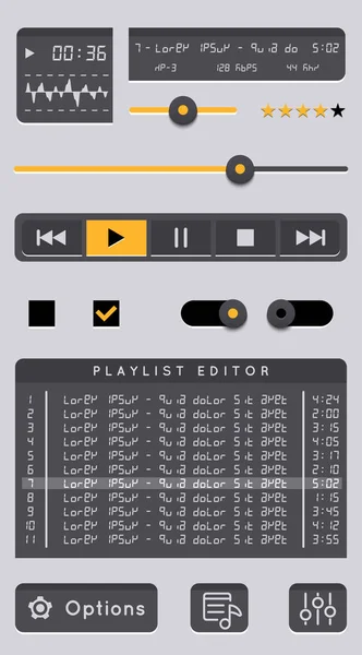 Audio player template. — Stock Vector