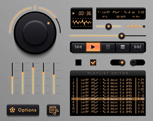 Modèle de lecteur audio . — Image vectorielle