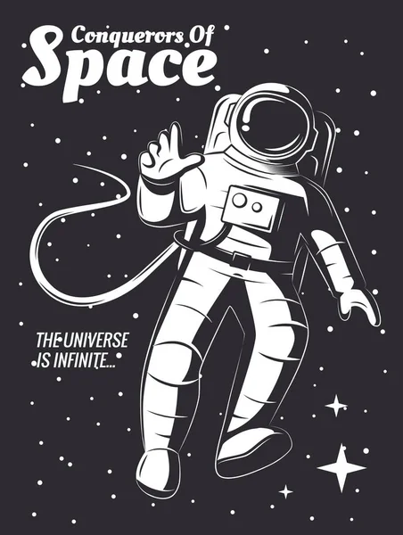 Illustration d'astronaute vectoriel . — Image vectorielle