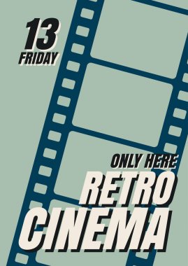 Vektör poster retro tarzı filmlerin.