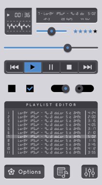 Müzik çalar şablonu.