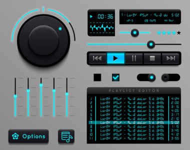 Müzik çalar şablonu.