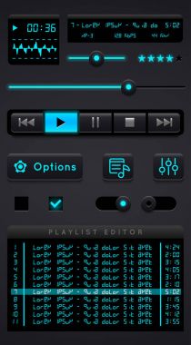 Müzik çalar şablonu.