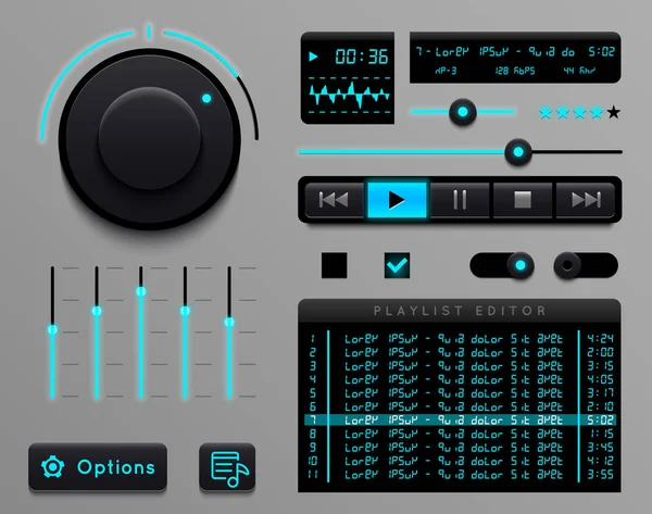 Müzik çalar şablonu.