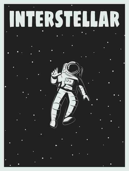 Illustrazione astronauta vettoriale . — Vettoriale Stock