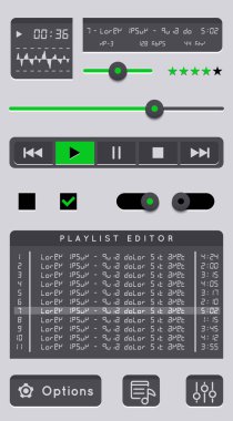 Müzik çalar şablonu.