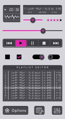 Müzik çalar şablonu.