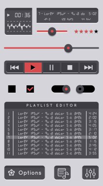 Müzik çalar şablonu.