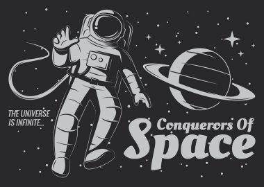 Vektör astronot illüstrasyon.