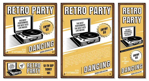 Transparent Vintage, retro party. — Wektor stockowy