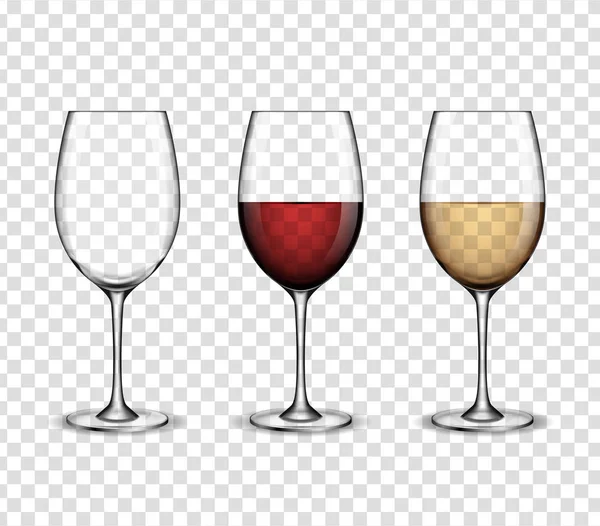 Bicchiere da vino Mockup. progettazione vettoriale . — Vettoriale Stock