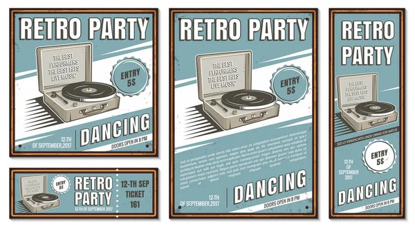 Transparent Vintage, retro party. — Wektor stockowy