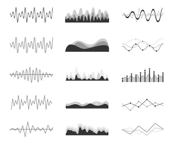 Set di scale audio vettoriali . — Vettoriale Stock