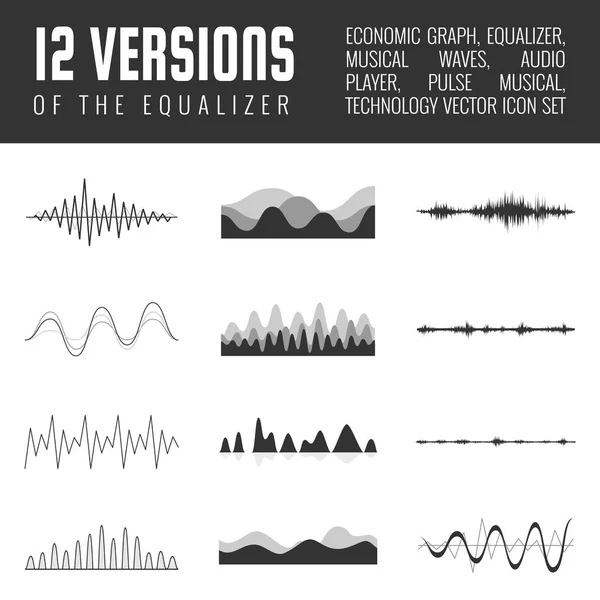 Conjunto de escalas de audio vectoriales . — Archivo Imágenes Vectoriales