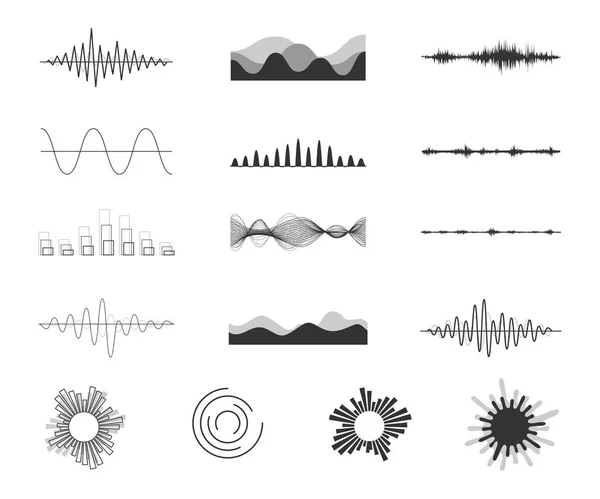 Conjunto de escalas de audio vectoriales . — Archivo Imágenes Vectoriales