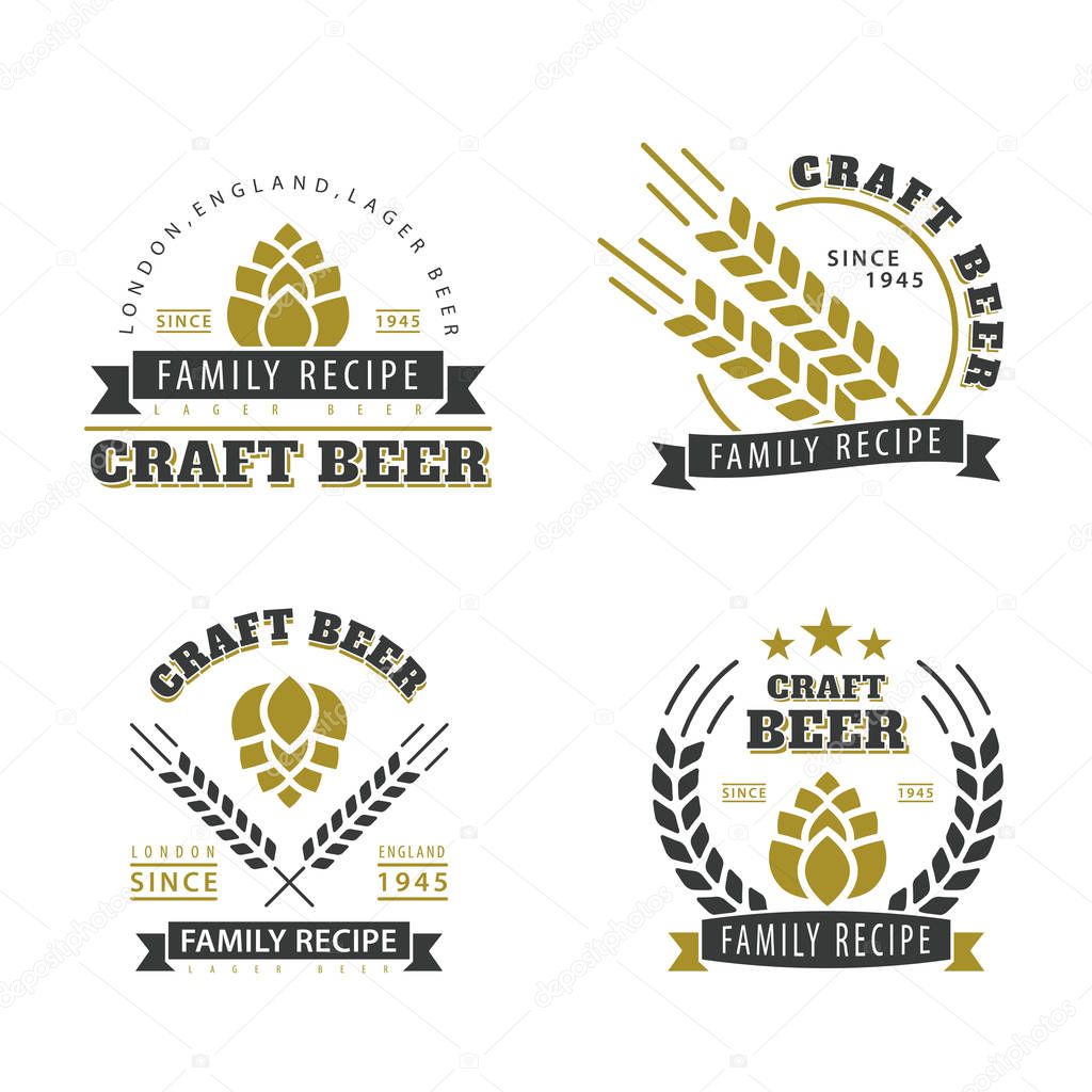 Beer set of emblems.