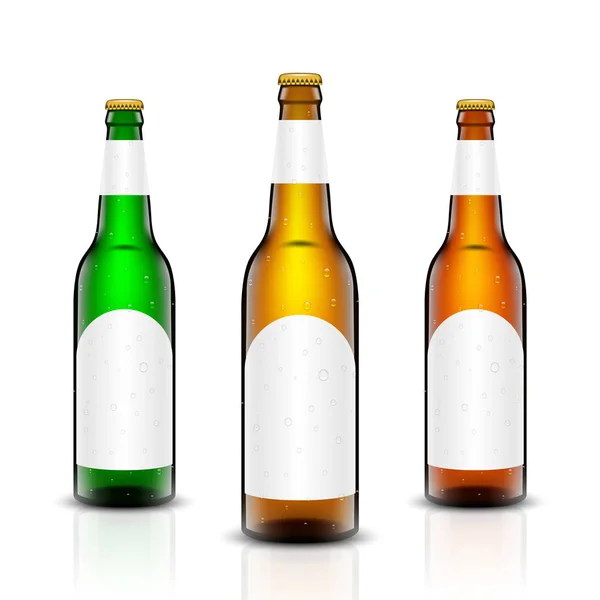 Bierflaschen-Vektorset. — Stockvektor