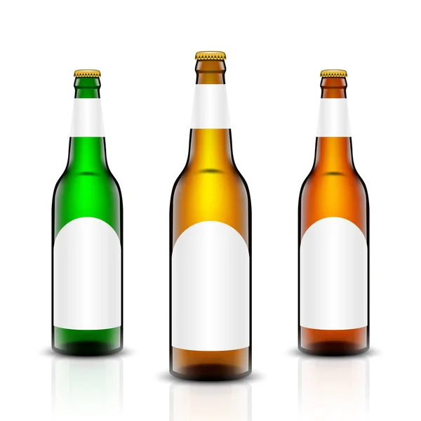 Beer bottle vektor készlet. — Stock Vector