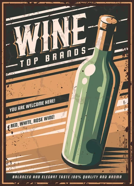 Affiche rétro vin . — Image vectorielle