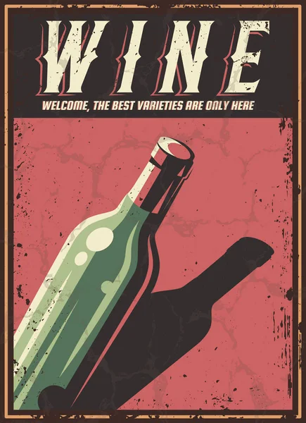 Affiche rétro vin . — Image vectorielle