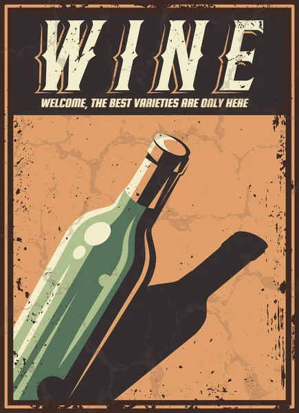 Ретро плакатне вино . — стоковий вектор