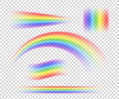 Şeffaf arkaplanda vektör gökkuşağı.
