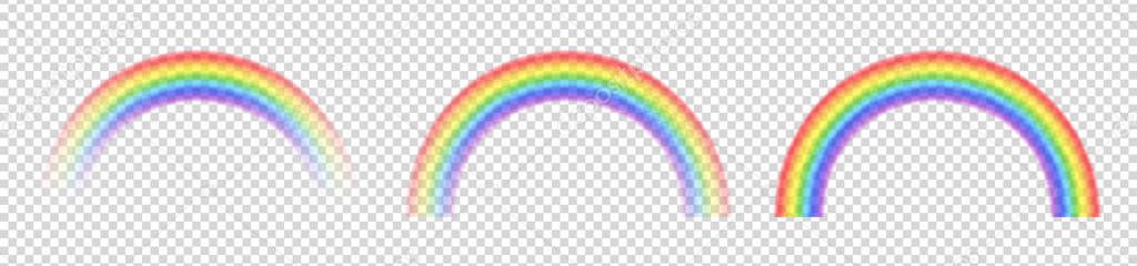 Vector rainbow on a transparent background.