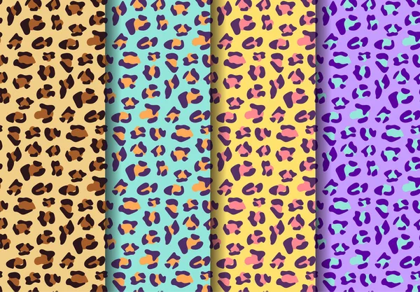 Vector leopard skin texture seamless pattern. — Stock Vector
