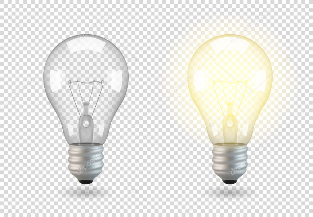 Vector Isolated light bulb.