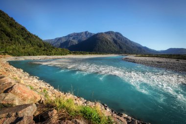 Near Franz & Fox glaciers in New Zealand in the South Island., N clipart