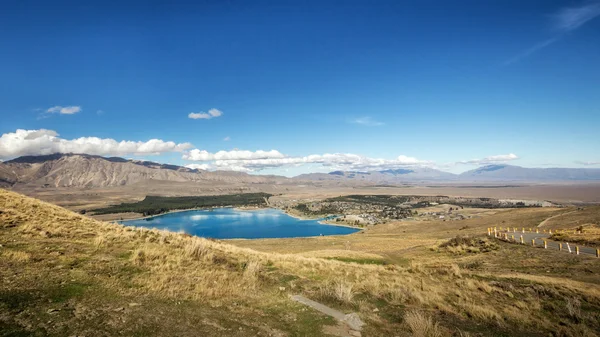 Lake Tekapo in the South Island of New Zealand. , view from Mt. — Stock Photo, Image