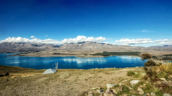 Lake Tekapo in the South Island of New Zealand. , view from Mt. — Stock Photo, Image