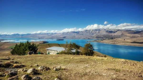 Lake Tekapo in the South Island of New Zealand. , view from Mt. — Stock Photo, Image