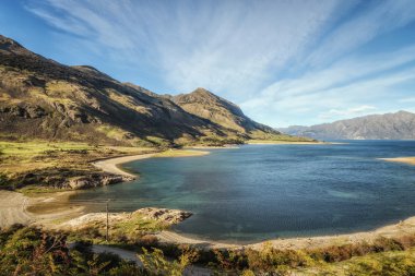Lake Hawea South Island., Yeni Zelanda.