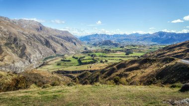 Çevre Lake Hawea South Island., Yeni Zelanda.