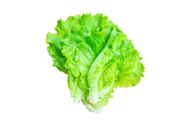 kırpma yolu ile beyaz arkaplanda marul yaprakları izole.