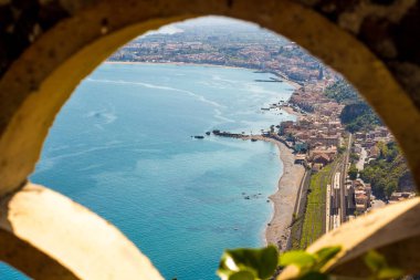 Taormina Sicilya Sahili-Italya
