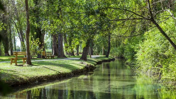 Idyllic Fonti del Clitunno landscape in Umbria