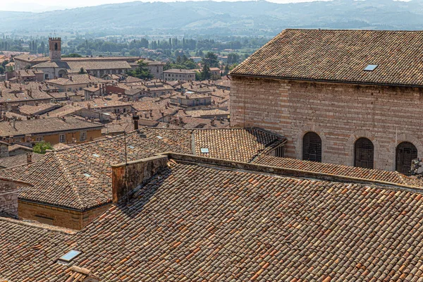 Gubbio, Ιταλία Ηπειρωτική χώρα. Άποψη της παλιάς πόλης — Φωτογραφία Αρχείου