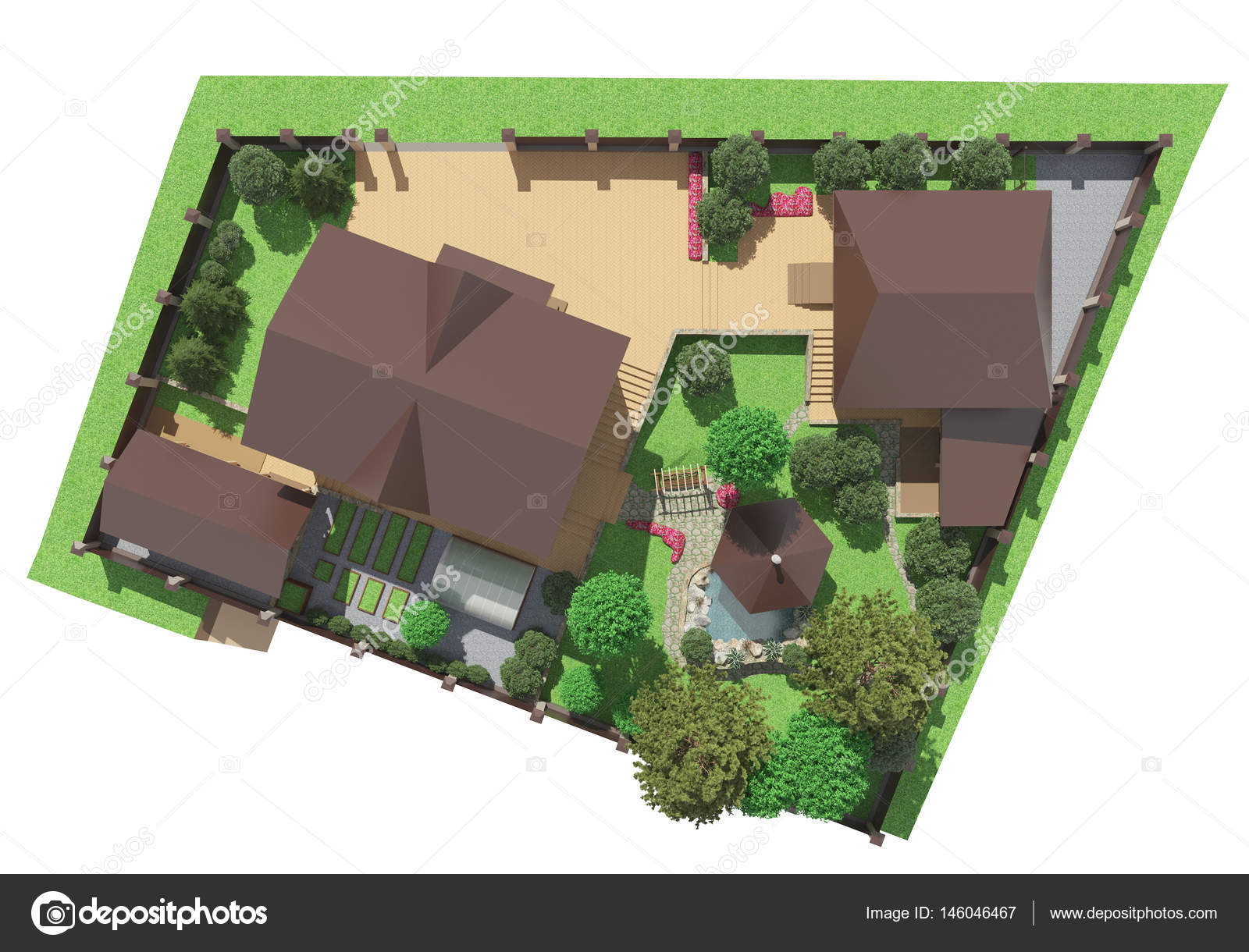 Gartengrundstückplan — Stockfoto © irk_lig #146046467