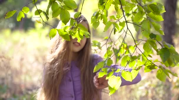 Chica joven romántica . — Vídeo de stock