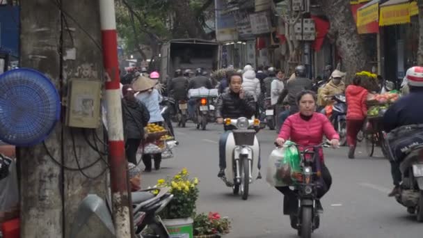 Godziny szczytu w Hanoi — Wideo stockowe