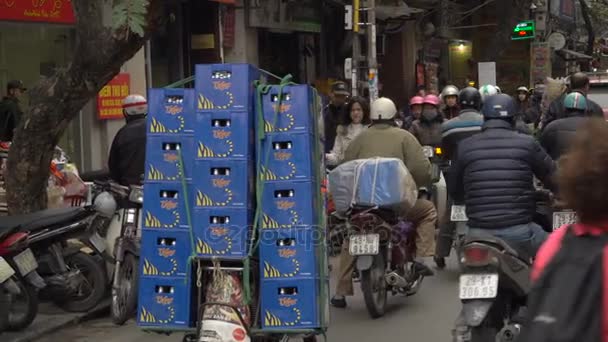 Rushtid i Hanoi – stockvideo