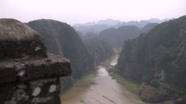 Vietnam paysage fluvial — Video