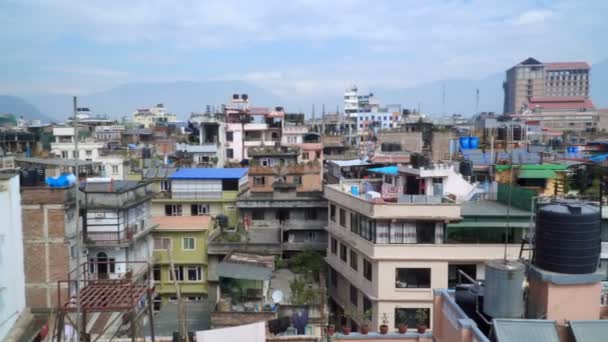 Панорама города Катманду — стоковое видео