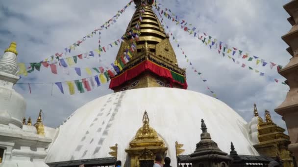 Swayambhunath or Monkey temple — Stock Video