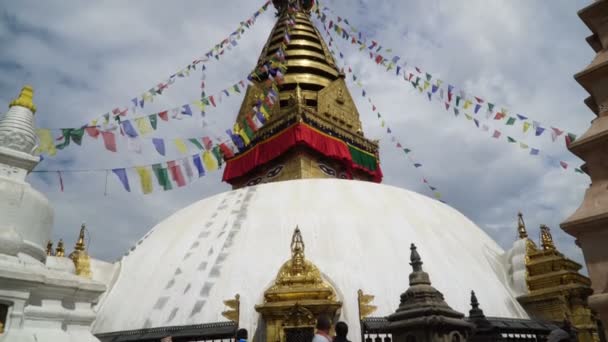 Swayambhunath oder Affentempel — Stockvideo