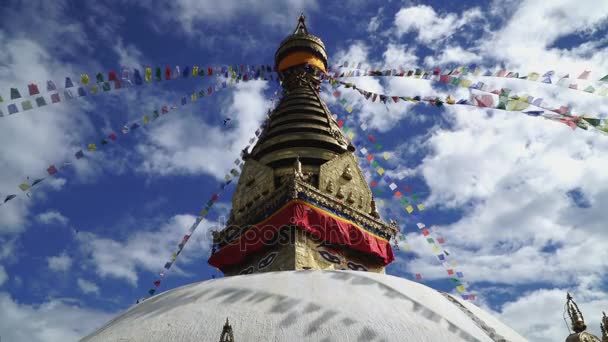 Swayambhunath ou templo de macaco — Vídeo de Stock