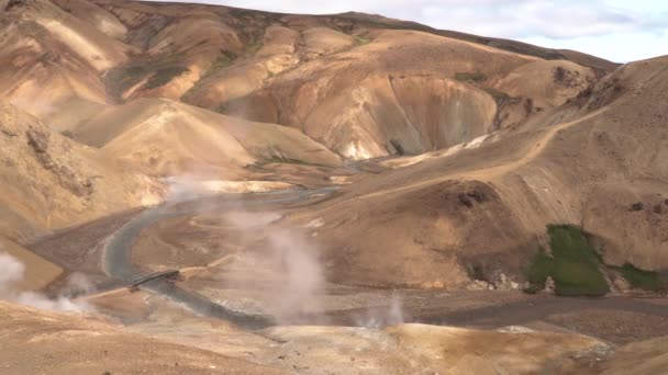 Zona geotérmica de Kerlingarfjoll — Vídeo de stock