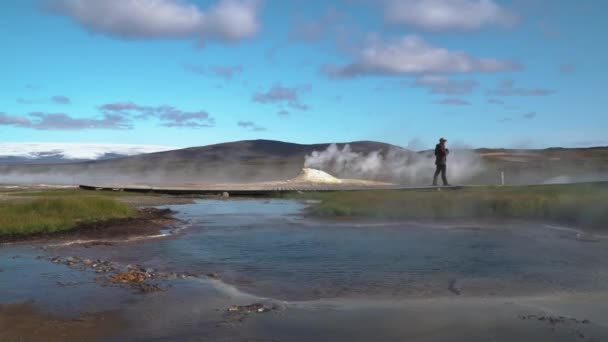 Hveravellir geotermal gebied — Stockvideo
